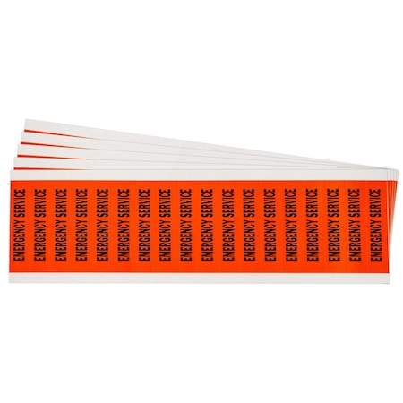 Brady Conduit and Voltage Lbls 0.5 in H x 2.25 in W BK on OR 5/PK 152490